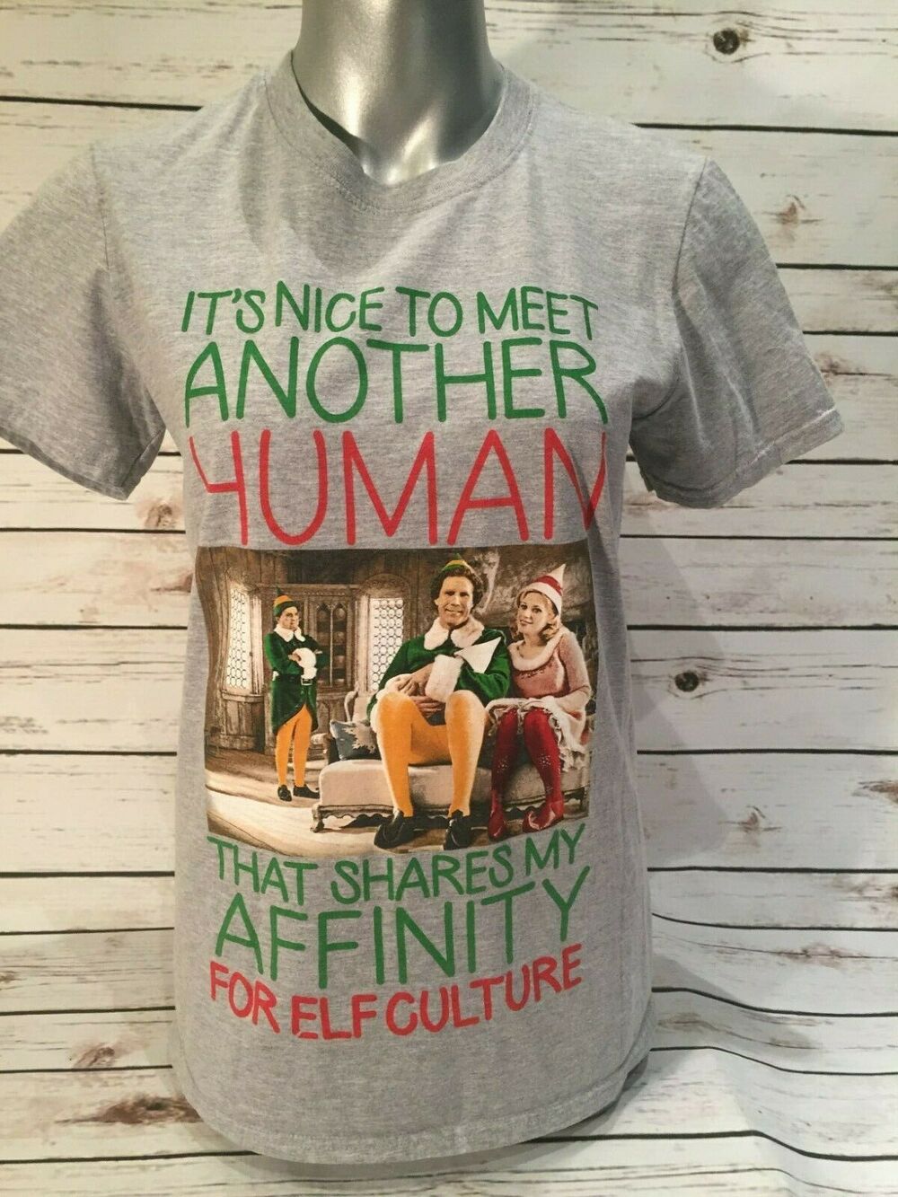 Elf Movie Christmas TShirt Nice to Meet Another Human Shares My Affinity Culture